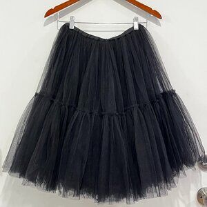 ASOS New Tiered Full Tulle Black Skirt Tutu Size 2 100% Nylon